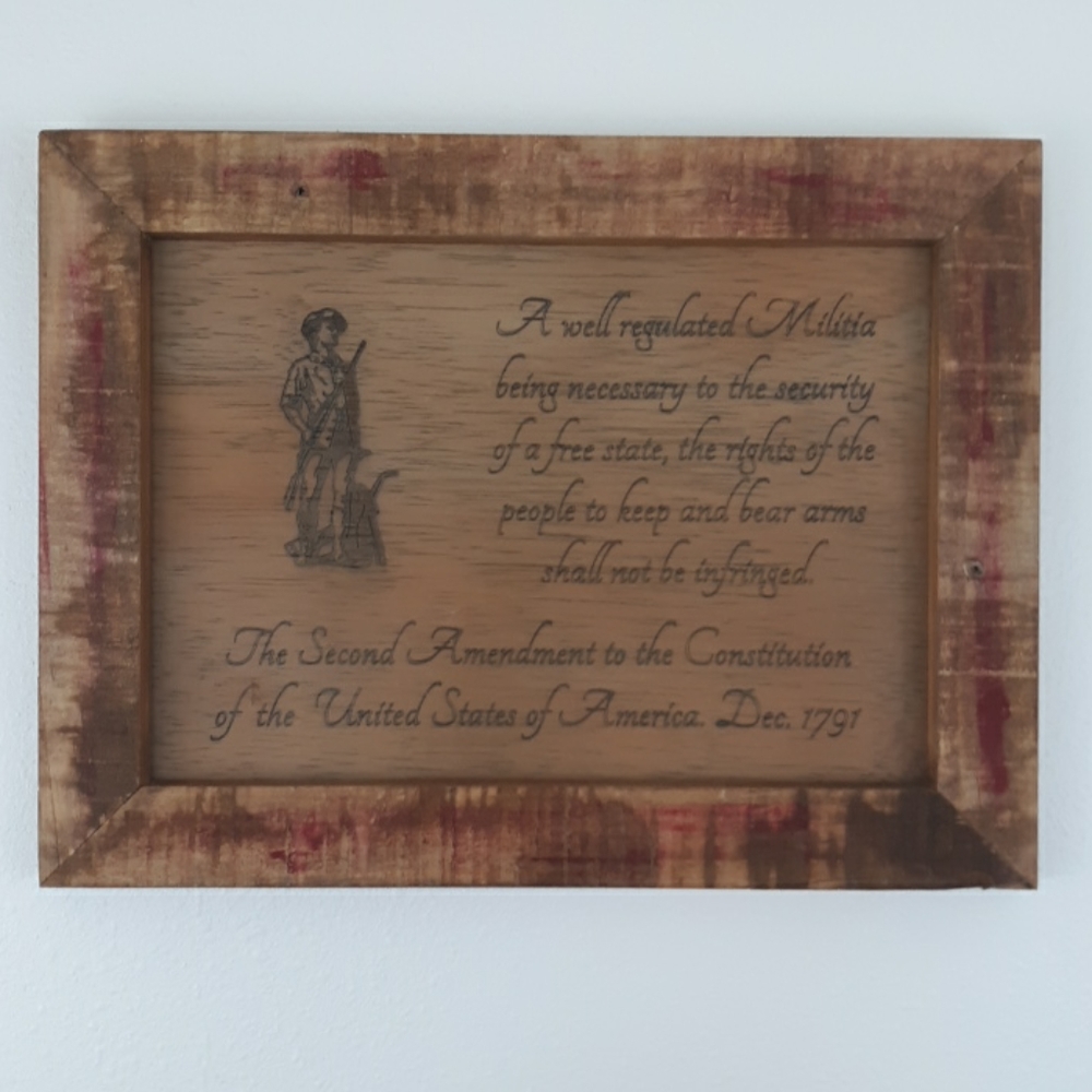Handcrafted Patriotic Framed Plaque